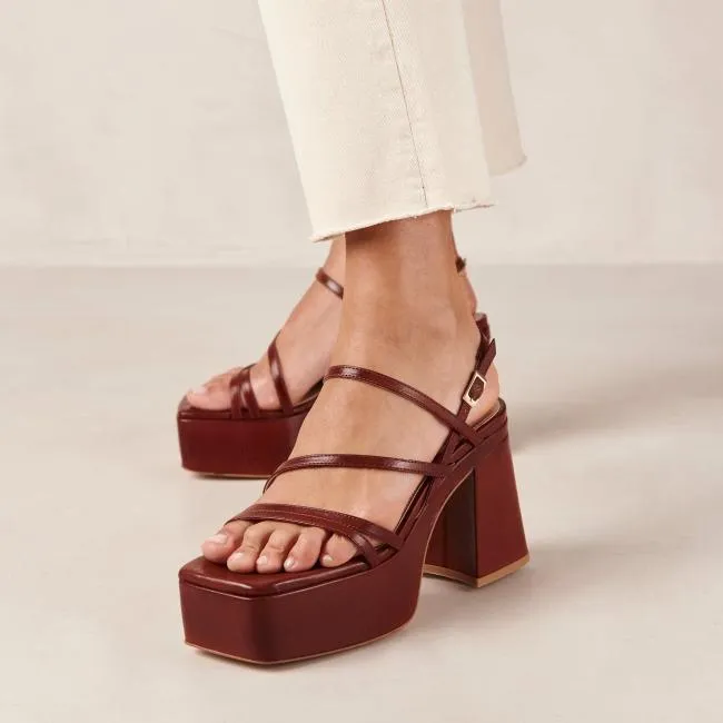 ALOHAS Sandals Talina 8211 Brown Vegan Leather Sandals 8211 Women