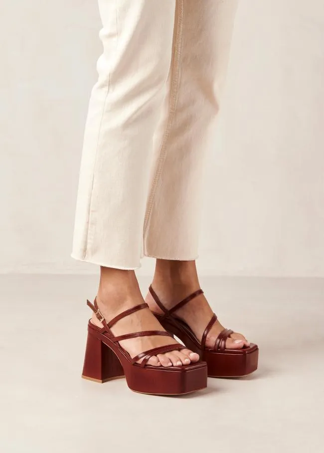 ALOHAS Sandals Talina 8211 Brown Vegan Leather Sandals 8211 Women