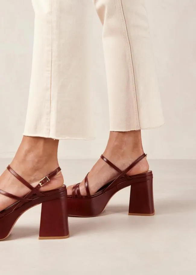 ALOHAS Sandals Talina 8211 Brown Vegan Leather Sandals 8211 Women