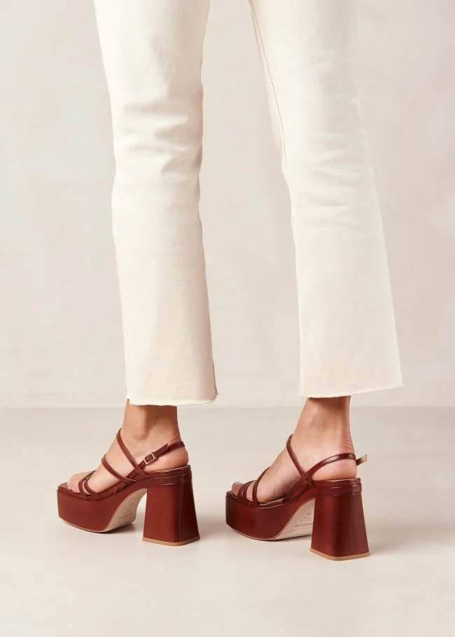 ALOHAS Sandals Talina 8211 Brown Vegan Leather Sandals 8211 Women