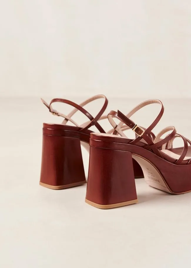 ALOHAS Sandals Talina 8211 Brown Vegan Leather Sandals 8211 Women
