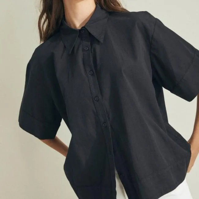 ALOHAS Shirts Zeal 8211 Black Cotton Shirt 8211 Women
