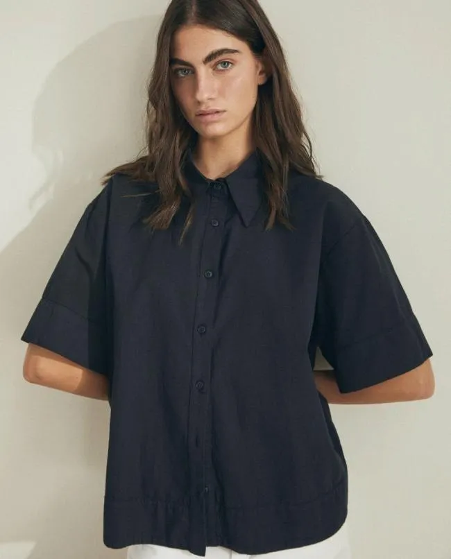 ALOHAS Shirts Zeal 8211 Black Cotton Shirt 8211 Women