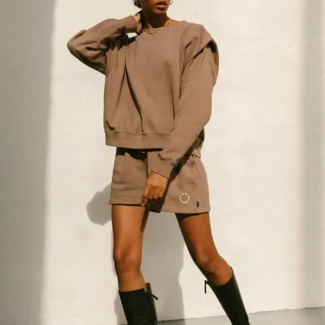 ALOHAS Sweaters and Cardigans Doppio 8211 Brown Cotton Top 8211 Women