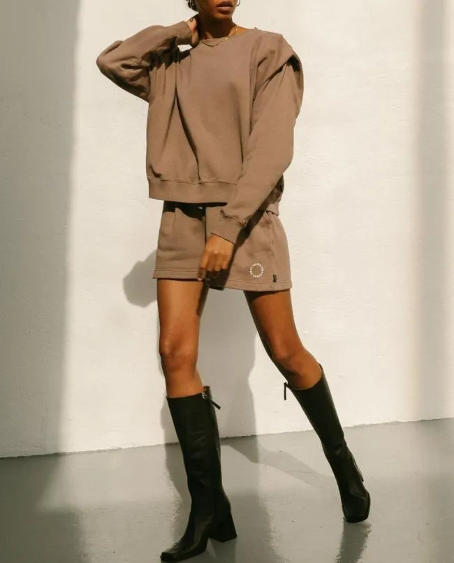 ALOHAS Sweaters and Cardigans Doppio 8211 Brown Cotton Top 8211 Women
