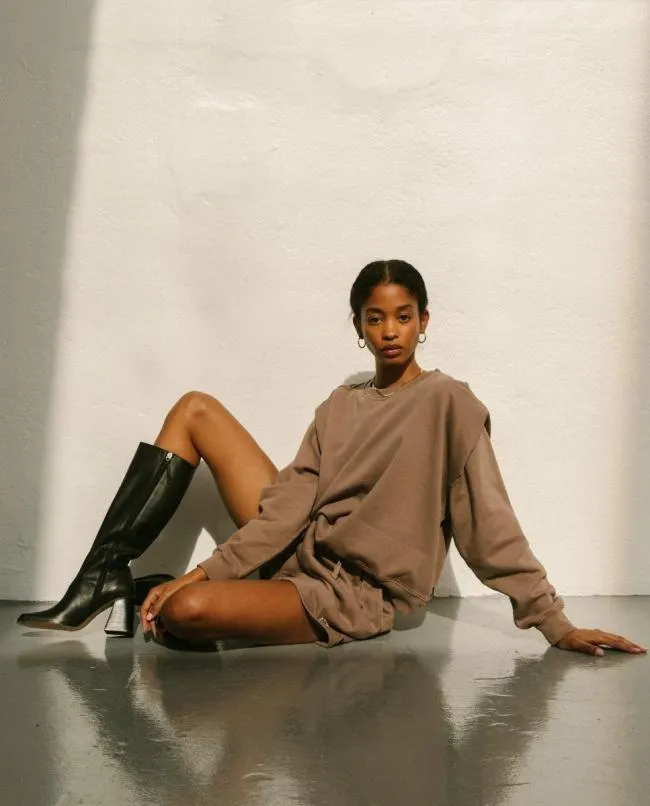 ALOHAS Sweaters and Cardigans Doppio 8211 Brown Cotton Top 8211 Women
