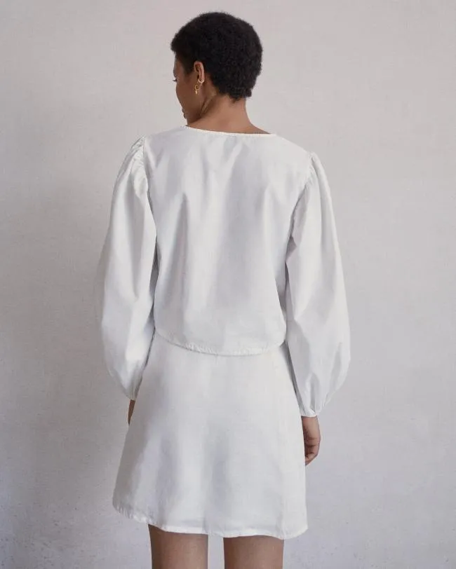 ALOHAS Tops Dazzling 8211 White Cotton Top 8211 Women