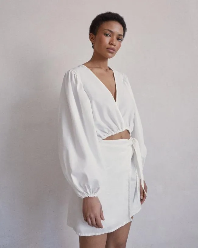 ALOHAS Tops Dazzling 8211 White Cotton Top 8211 Women