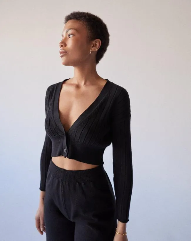ALOHAS Tops Tender 8211 Black Cardigan 8211 Women