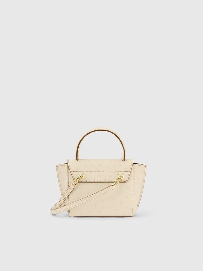 ATP Atelier Crossbody Bags Montalcino Linen Printed Ostrich Mini Handbag Linen 8211 Women