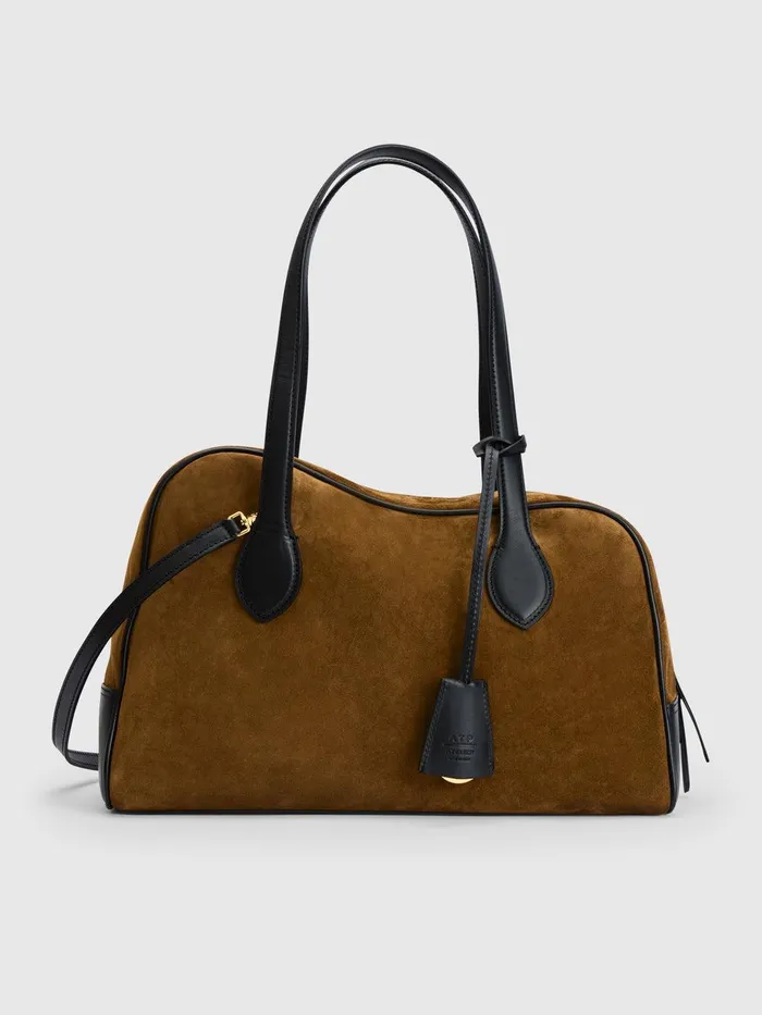 ATP Atelier Crossbody Bags Noale CannellaBlack SuedeLeather Top Handle Bag Cannellablack 8211 Women ATP Atelier Crossbody Bags Noale CannellaBlack SuedeLeather Top Handle Bag Cannellablack 8211 Women