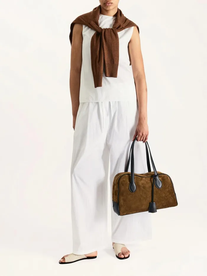 ATP Atelier Crossbody Bags Noale CannellaBlack SuedeLeather Top Handle Bag Cannellablack 8211 Women