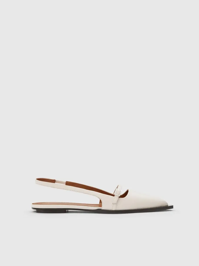 ATP Atelier Flats Cortina Linen Nappa Flat Slingbacks Linen 8211 Women
