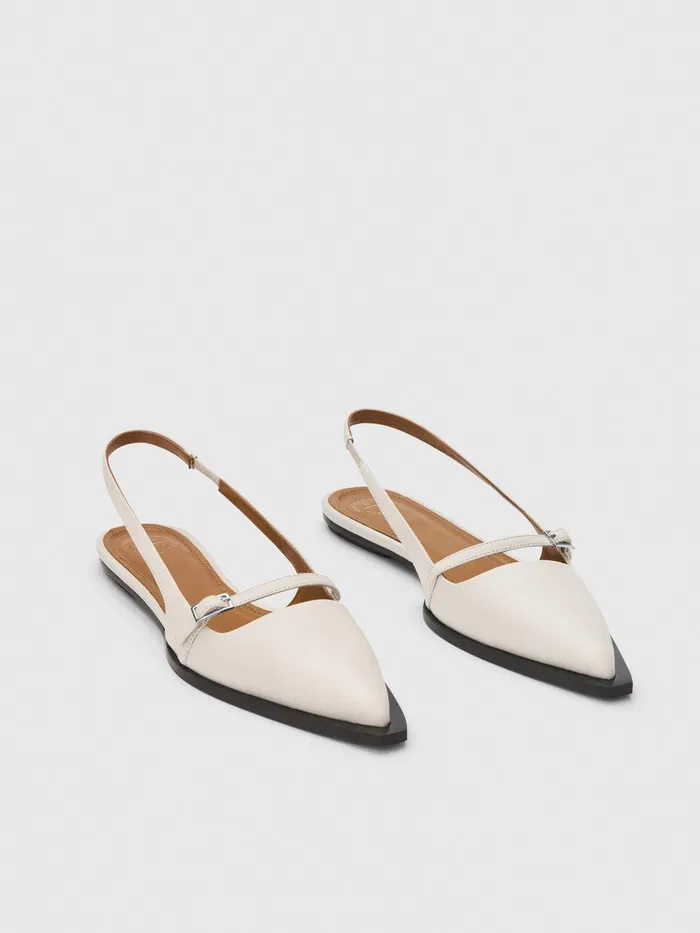 ATP Atelier Flats Cortina Linen Nappa Flat Slingbacks Linen 8211 Women