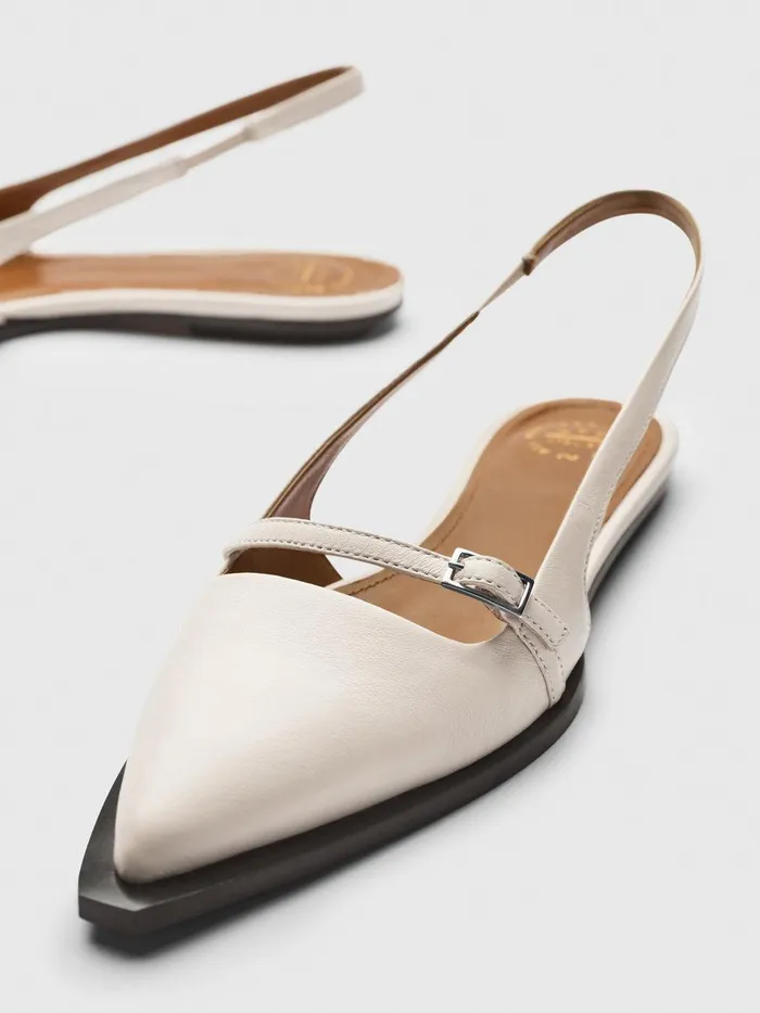 ATP Atelier Flats Cortina Linen Nappa Flat Slingbacks Linen 8211 Women