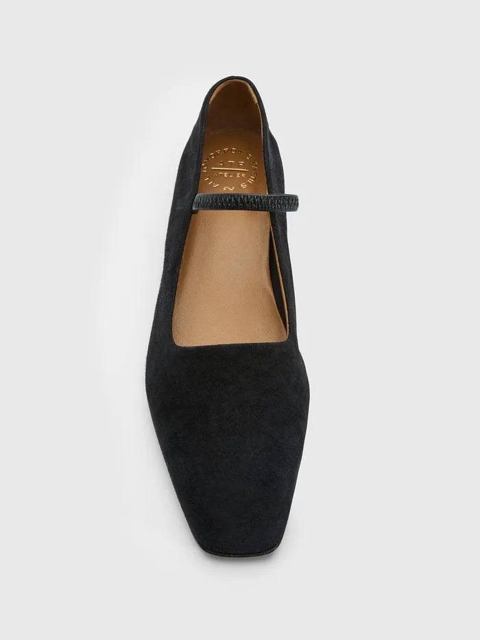 ATP Atelier Flats Petina Black Suede Mary Jane Flats Black 8211 Women