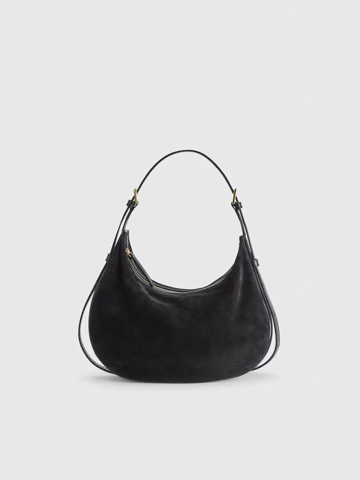 ATP Atelier Icon Bags Liveri Black SuedeLeather Small Hobo Bag Black 8211 Women