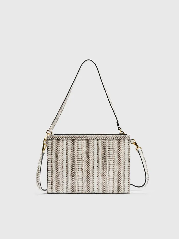 ATP Atelier Mini Bags Buonarroti LinenGrey Printed Snake Pouch Linengrey 8211 Women