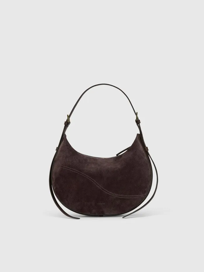 ATP Atelier Shoulder Bags Liveri Walnut SuedeLeather Small Hobo Bag Walnut 8211 Women ATP Atelier Shoulder Bags Liveri Walnut SuedeLeather Small Hobo Bag Walnut 8211 Women