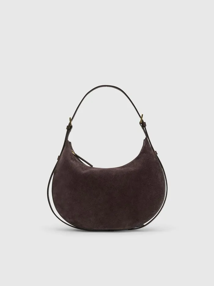 ATP Atelier Shoulder Bags Liveri Walnut SuedeLeather Small Hobo Bag Walnut 8211 Women