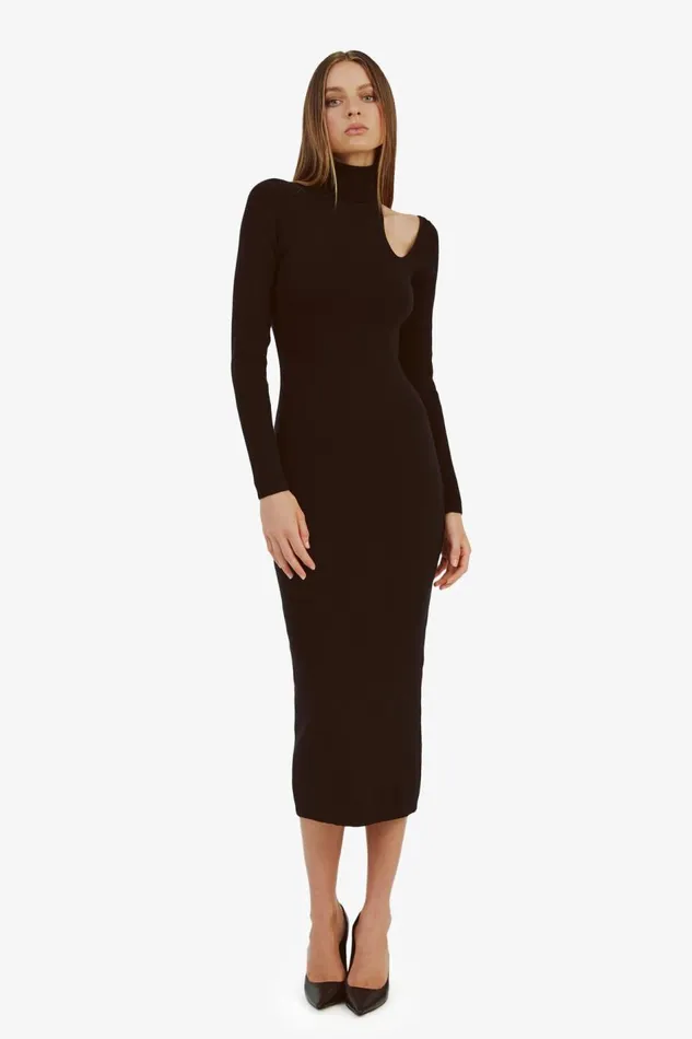 Bardot Day To Night Dresses Olesa Asymmetric Knit Dress In Black 8211 Women Bardot Day To Night Dresses Olesa Asymmetric Knit Dress In Black 8211 Women