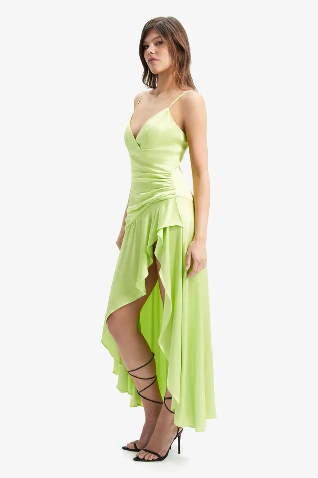 Bardot Occasion Dresses Sorella Midi Dress In Lime 8211 Women Bardot Occasion Dresses Sorella Midi Dress In Lime 8211 Women