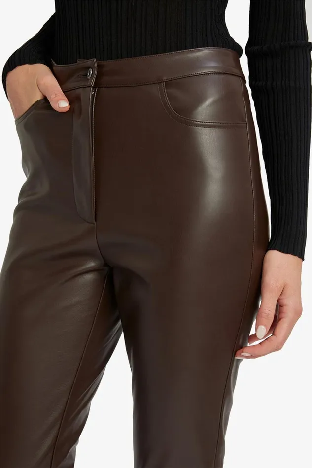 Bardot Pants Pearson Vegan Leather Pant In Dark Choco 8211 Women Bardot Pants Pearson Vegan Leather Pant In Dark Choco 8211 Women