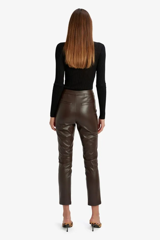 Bardot Pants Pearson Vegan Leather Pant In Dark Choco 8211 Women Bardot Pants Pearson Vegan Leather Pant In Dark Choco 8211 Women