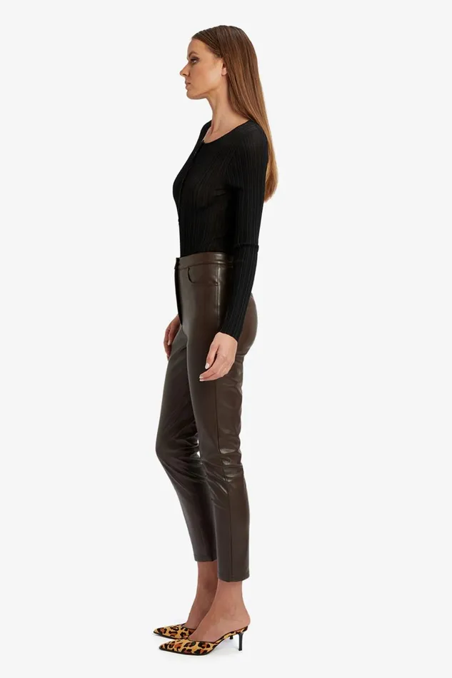 Bardot Pants Pearson Vegan Leather Pant In Dark Choco 8211 Women Bardot Pants Pearson Vegan Leather Pant In Dark Choco 8211 Women