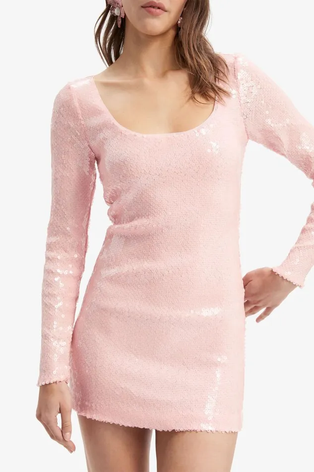 Bardot Party Dresses Arna Sequin Mini Dress In Soft Pink 8211 Women Bardot Party Dresses Arna Sequin Mini Dress In Soft Pink 8211 Women
