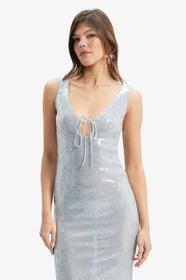 Bardot Party Dresses Isha Sequin Midi Dress In Light Blue 8211 Women Bardot Party Dresses Isha Sequin Midi Dress In Light Blue 8211 Women