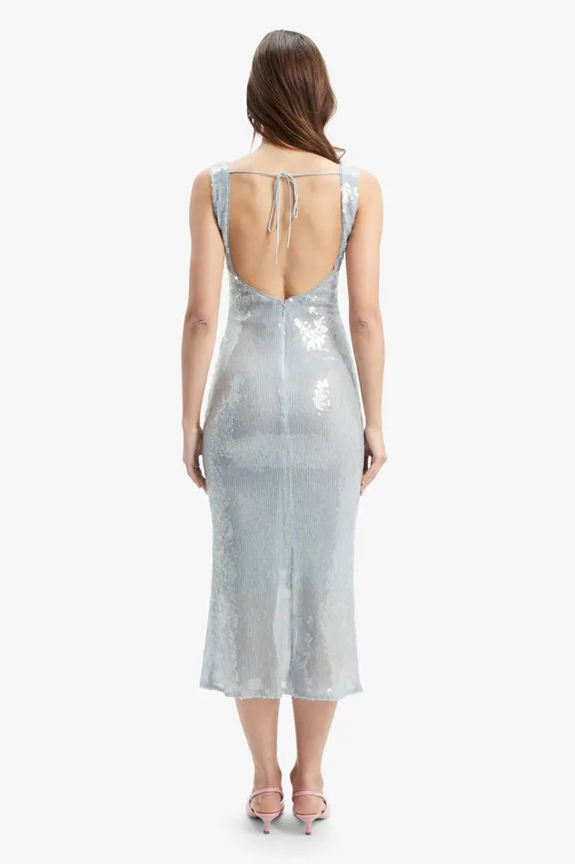 Bardot Party Dresses Isha Sequin Midi Dress In Light Blue 8211 Women Bardot Party Dresses Isha Sequin Midi Dress In Light Blue 8211 Women