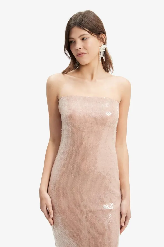 Bardot Party Dresses Launa Sequin Maxi Dress In Soft Tan 8211 Women Bardot Party Dresses Launa Sequin Maxi Dress In Soft Tan 8211 Women