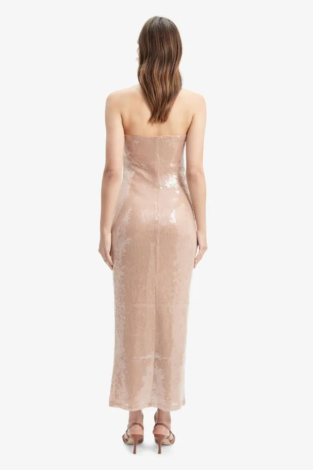 Bardot Party Dresses Launa Sequin Maxi Dress In Soft Tan 8211 Women Bardot Party Dresses Launa Sequin Maxi Dress In Soft Tan 8211 Women