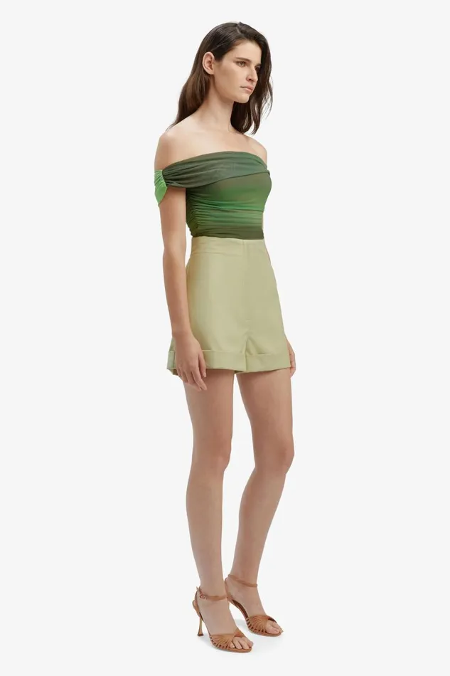 Bardot Party Tops Aurelia Mesh Top In Green Ombre 8211 Women Bardot Party Tops Aurelia Mesh Top In Green Ombre 8211 Women