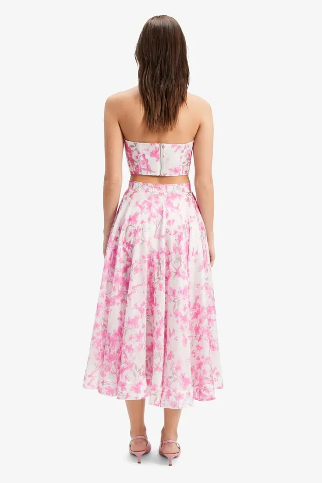 Bardot Party Tops Gracious Corset Bustier In Pink Floral 8211 Women Bardot Party Tops Gracious Corset Bustier In Pink Floral 8211 Women