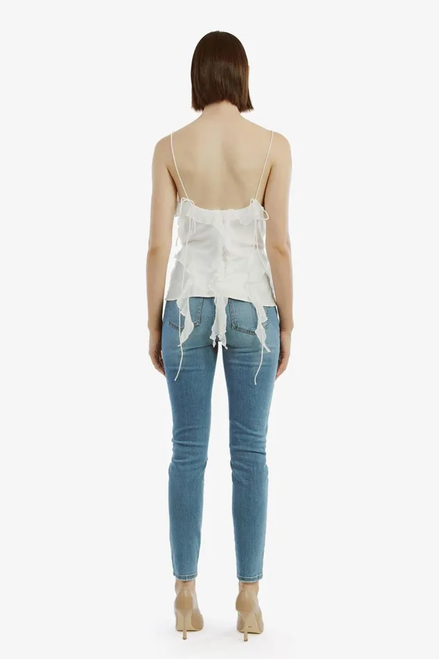 Bardot Party Tops Marsella Ruffle Cami In Orchid White 8211 Women Bardot Party Tops Marsella Ruffle Cami In Orchid White 8211 Women