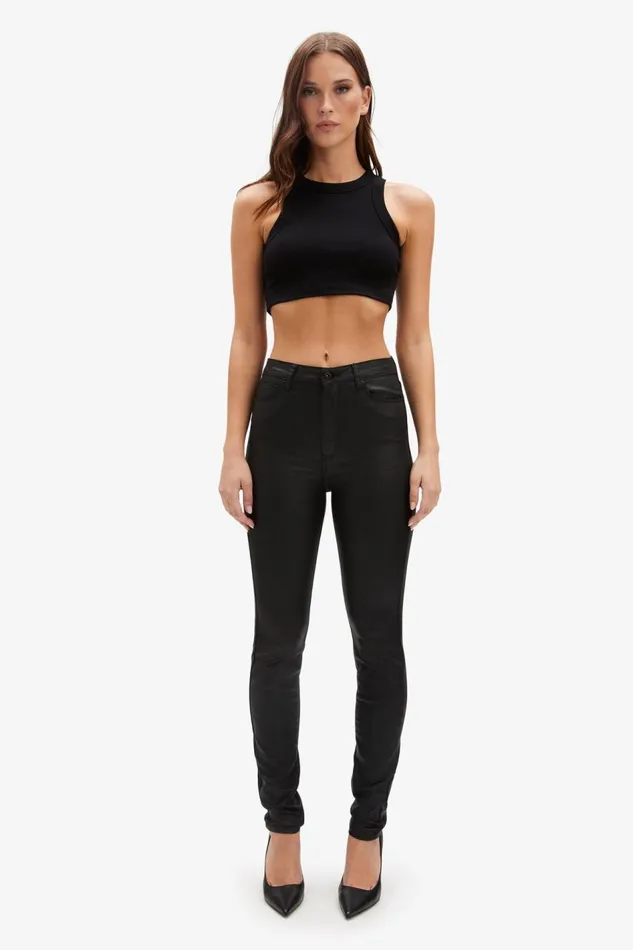Bardot Skinny Jean Khloe Hi Tall Coated Jeans In Black 8211 Women Bardot Skinny Jean Khloe Hi Tall Coated Jeans In Black 8211 Women