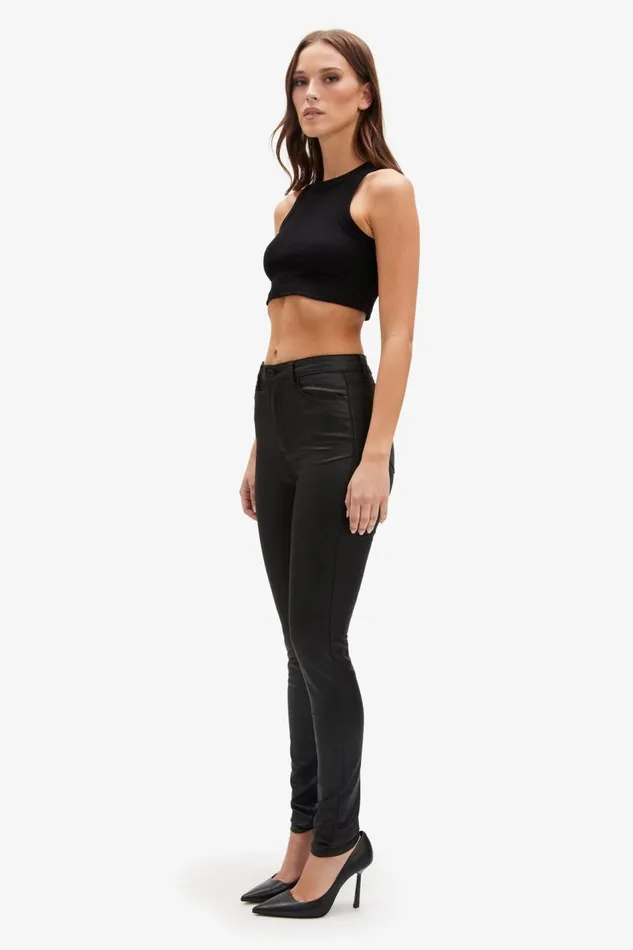 Bardot Skinny Jean Khloe Hi Tall Coated Jeans In Black 8211 Women Bardot Skinny Jean Khloe Hi Tall Coated Jeans In Black 8211 Women
