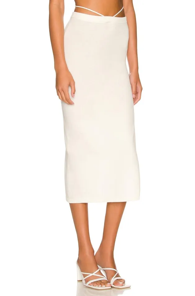 Baylor Midi Skirt White Women Lovers and Friends Skirts