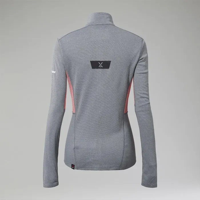 Berghaus Baselayers MTN Guide Long Sleeve Half Zip 8211 GreyRed 8211 Women