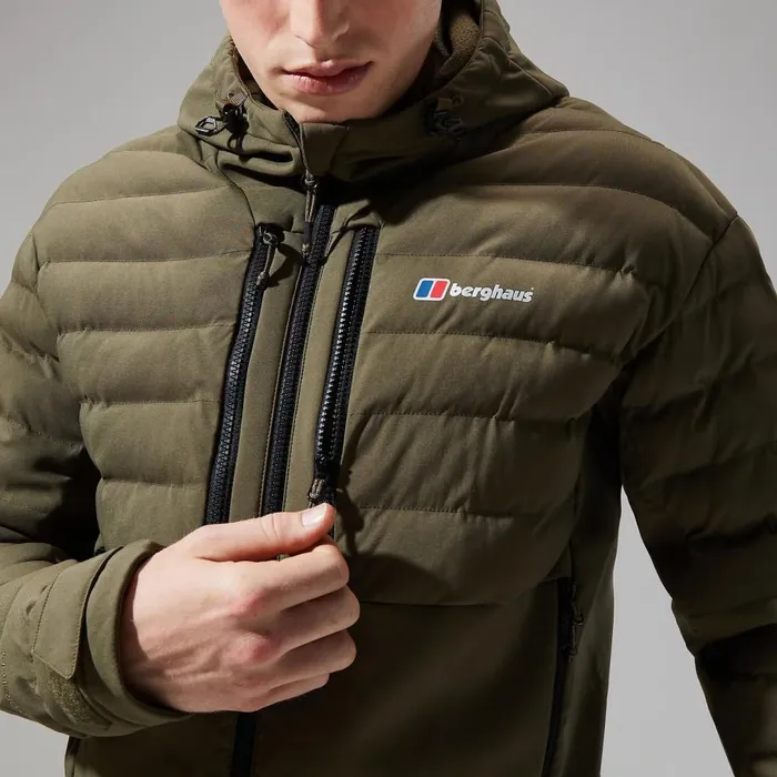 Berghaus Insulated Theran Hybrid Hooded Jacket 8211 Dark Green 8211 Men