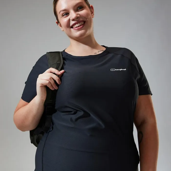 Berghaus TShirts 247 Tech Tee Super Stretch Crew 8211 Black 8211 Women