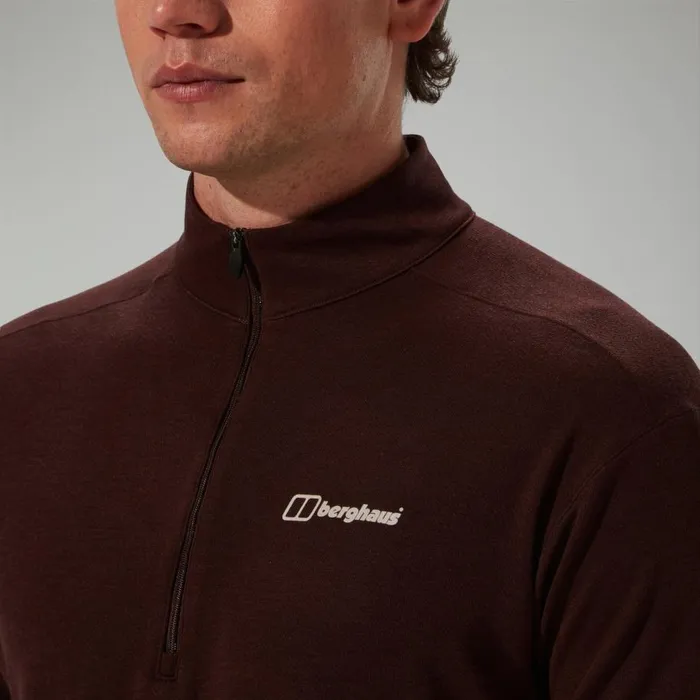 Berghaus TShirts Ivyhill Half Zip Top 8211 Brown 8211 Men Berghaus TShirts Ivyhill Half Zip Top 8211 Brown 8211 Men