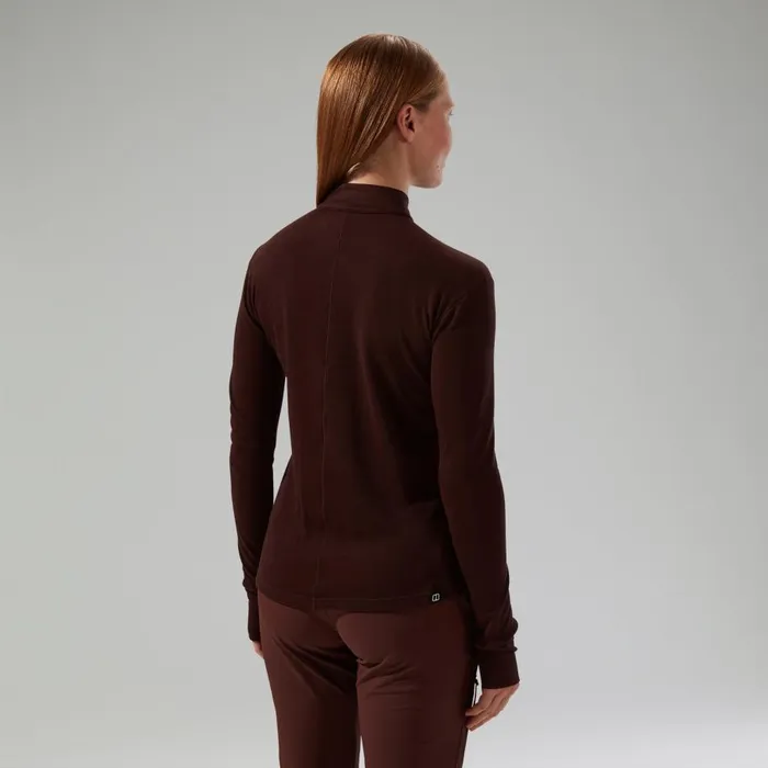 Berghaus TShirts Ivyhill Half Zip Top 8211 Brown 8211 Women Berghaus TShirts Ivyhill Half Zip Top 8211 Brown 8211 Women
