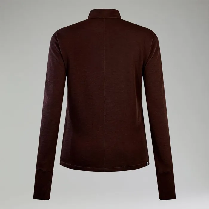 Berghaus TShirts Ivyhill Half Zip Top 8211 Brown 8211 Women Berghaus TShirts Ivyhill Half Zip Top 8211 Brown 8211 Women