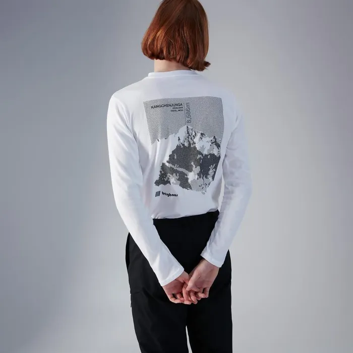 Berghaus TShirts Kanchenjunga Static Long Sleeve TShirts 8211 White 8211 MenWomen