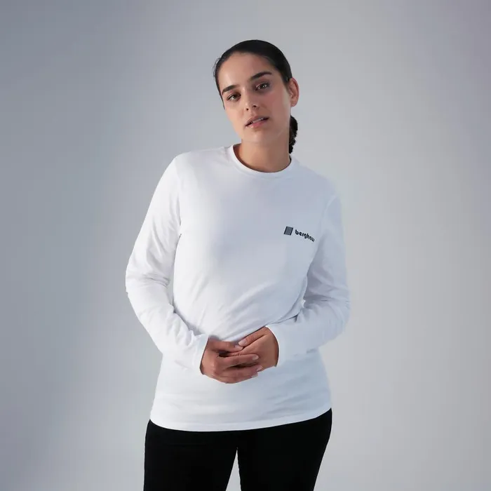 Berghaus TShirts Kanchenjunga Static Long Sleeve TShirts 8211 White 8211 MenWomen