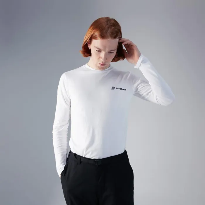 Berghaus TShirts Kanchenjunga Static Long Sleeve TShirts 8211 White 8211 MenWomen