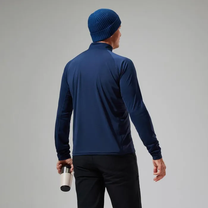 Berghaus TShirts Trailblaze Half Zip Long Sleeve Tech Tee 8211 Blue 8211 Men